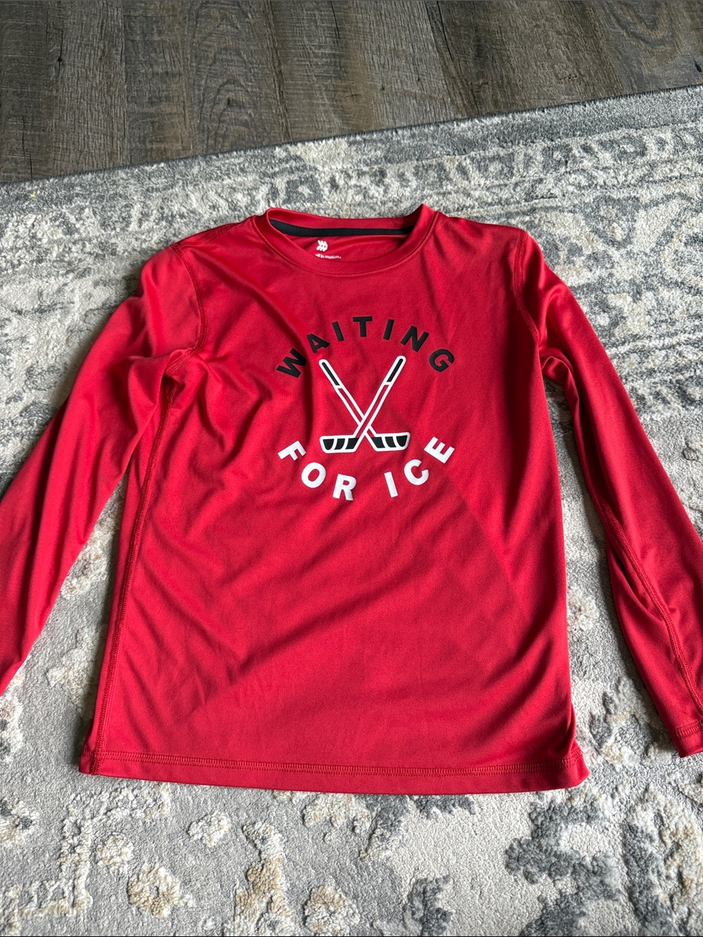 all in motion Red Long-Sleeve 'Waiting for Ice' Graphic Tee